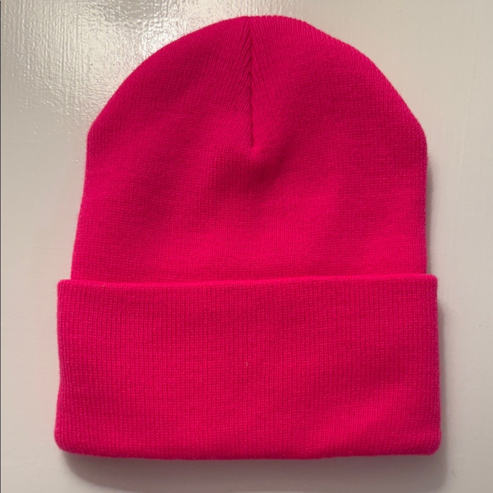 Port and Company Pink Knit Beanie